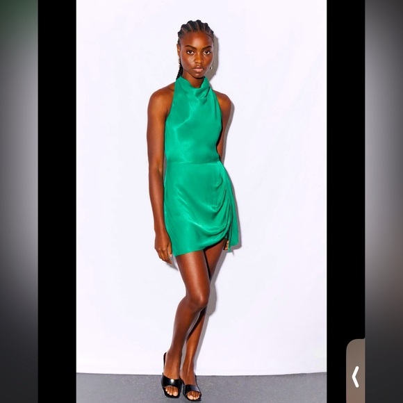 SAYLOR Dresses & Skirts - Green teal Halter Saylor Lucey Mini Dress S formal revolve silk party spring